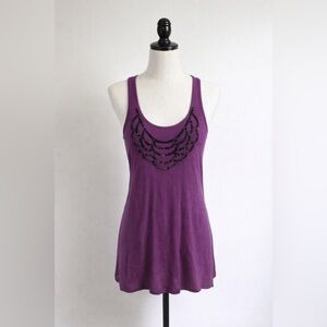 Sound & Matter Purple Tank Top with Black Detailing